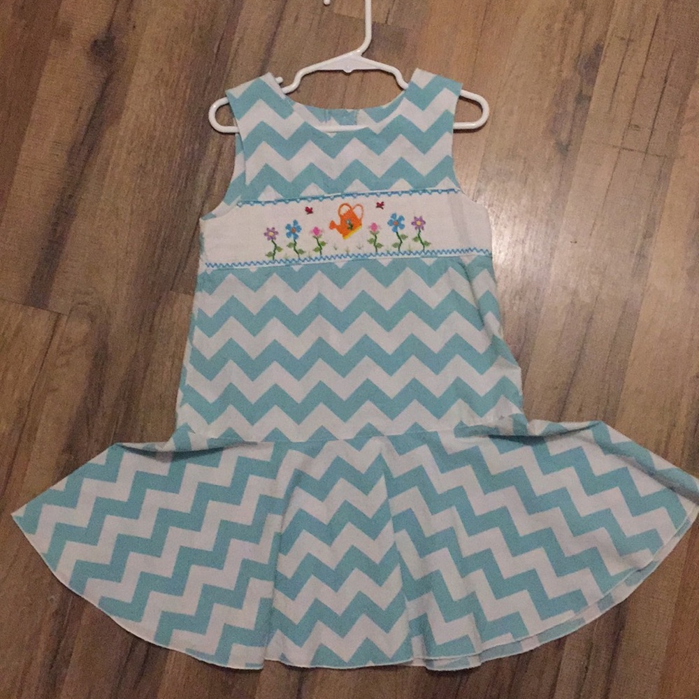 Spring Smocked Flower Garden Dress Floral